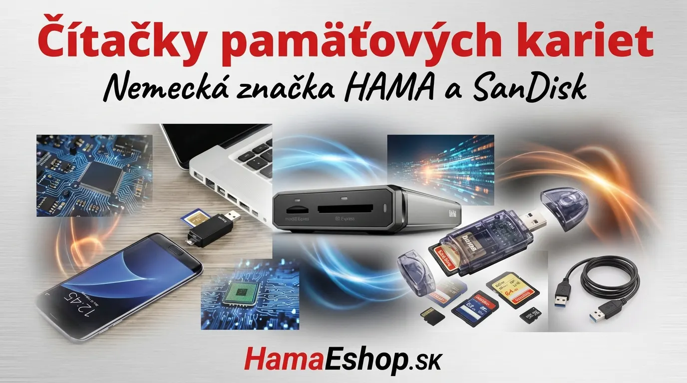 Čítačky pamäťových kariet Hama a SanDisk